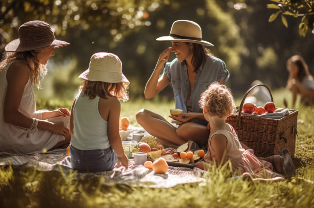 Espace pique-nique au lac de Lavalette en Haute-Loire